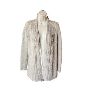 BOGO Old Navy Marled Beige Lightweight Wool Cable Open Cardigan XS
